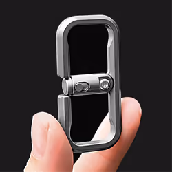 Push lock keychain car keychain cowhide pendant EDC gadget