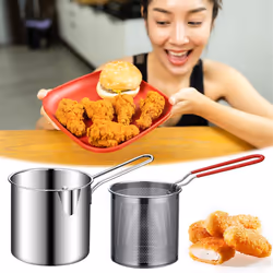 Frying Pot Deep Fryer Pot With Basket Stainless Steel Deep Fryer