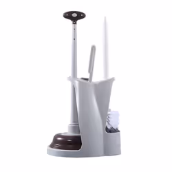 Floor-standing Toilet Brush Set Household Bathroom Toilet Brush Gray