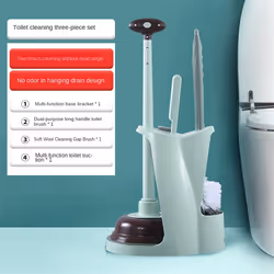 Floor-standing Toilet Brush Set Household Bathroom Toilet Brush Gray