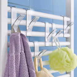 Towel Hook Wall-mounted Storage of Bathroom Storage Rack Transparent