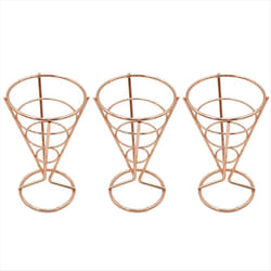chicken rack snack basket french fries rack Rose Gold