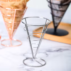 chicken rack snack basket french fries rack Rose Gold