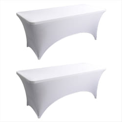 Tablecloths For Rectangular Tablecloths,Stretch Fit Tablecloths White