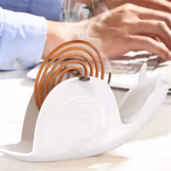 Portable Flying Disc Incense Holder, Snail Incense Holder, Black