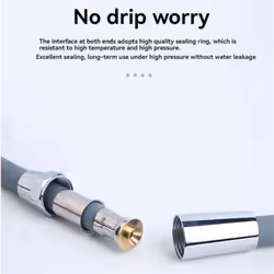 Silicone Flexible Shower Hose Anti-Winding Extension 2M