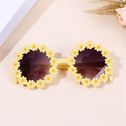 Round Flower Sunglasses Kids Daisy Sunglasses Blue