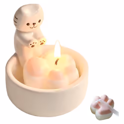 Kitty Candle Holder, Lovely Cat Home Decoration Candlestick