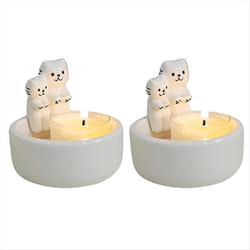 Couple Cat Candle Holder, Lovely Cat Home Decoration Candlestick