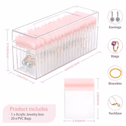 Acrylic Jewelry Box,Clear Jewelry Organizer,Travel Jewelry Case