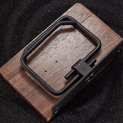 Double Paper Holder with Shelf Wood Wall Mounted WC Holders flat