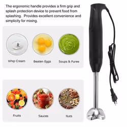 Hand Stick Blender Electric Food Vegetable Grinder EU Plug black