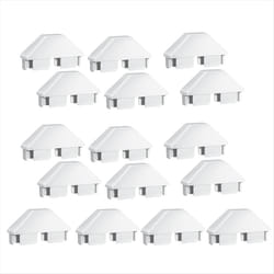 16 Pack White Vinyl Picket Fence Caps 7/8in x 3in