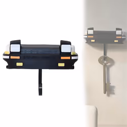 Car keychain hook, retro car keychain, keychain wall mount, black