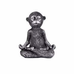 Meditating monkey Statue Resin Yoga Buddha Figurine Home Decorative
