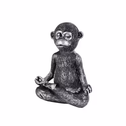Meditating monkey Statue Resin Yoga Buddha Figurine Home Decorative