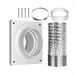 Dryer Vent Wall Plate with Hose(4 inch 8 feet),B