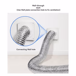 Dryer Vent Wall Plate with Hose(4 inch 8 feet),B