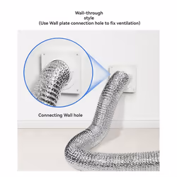 Dryer Vent Wall Plate with Hose(4 inch 8 feet), A