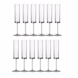 6 OZ Square Champagne Glasses Stemmed Coupes Transparent