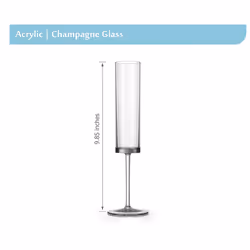 6 OZ Square Champagne Glasses Stemmed Coupes Transparent