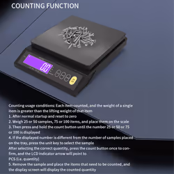 Electronic Kitchen Scale Measuring Weighing Baking Tool LCD Display,B