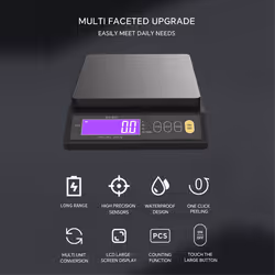 Electronic Kitchen Scale Measuring Weighing Baking Tool LCD Display,A