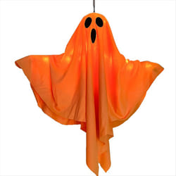 LED Glowing Ghost Indoor and Outdoor Decoration Hanging Lights Orange