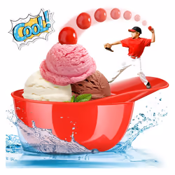 Baseball Helmet Ice Cream Snack Bowl 8 oz Mini Baseball Cap Bowls