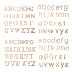 104PCS Wooden Alphabet Letters for DIY Crafts 3D Letters