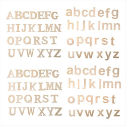 104PCS Wooden Alphabet Letters for DIY Crafts 3D Letters