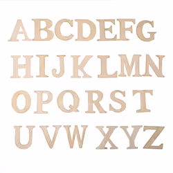 104PCS Wooden Alphabet Letters for DIY Crafts 3D Letters