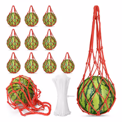 12 Pcs Watermelon Net Melon Cradle Plant and Garden Supports Red