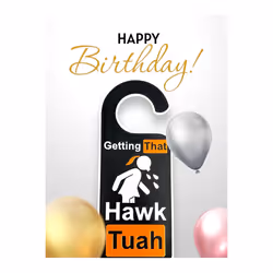 2PCS Hawk Tuah Door Hanger Funny doorknob hanger