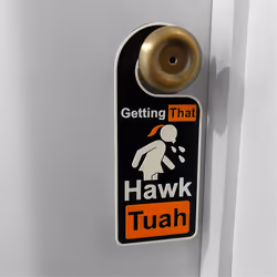 2PCS Hawk Tuah Door Hanger Funny doorknob hanger