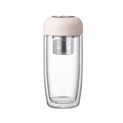 Thickened Anti-Scalding Glass Cups Watertight Leakproof Cup 400mL,A