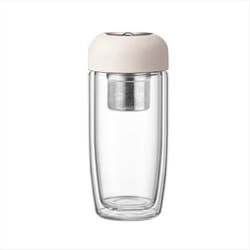 Thickened Anti-Scalding Glass Cups Watertight Leakproof Cup 400mL,A