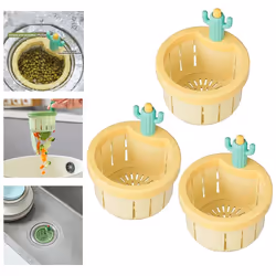 Cactus sink drain filter, sink drain basket filter, yellow
