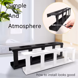 2PCS TangleFree Cord Organizer Under-Desk Cable Management Tray