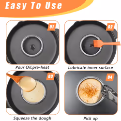 8PCS English Muffin Rings Double Rolled Round Pastry Ring Molds