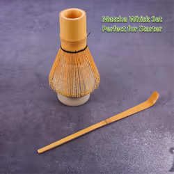 Matcha Set Handmade Bamboo Whisk(Chasen) and Traditional Tea Scoop