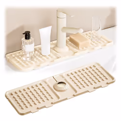 Kitchen sink faucet pad, silicone sink faucet pad, Creamy-white