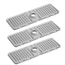Kitchen sink faucet pad, silicone sink faucet pad splash guard, grey