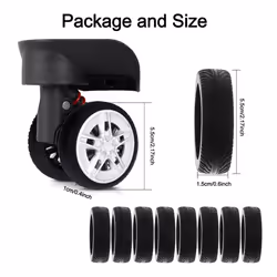 8Pcs Luggage Wheel Covers,Silicone Suitcase Wheel Protectors
