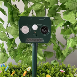 Solar Ultrasonic Animal Repellent Outdoor,Deer Repellent Device 1Pcs