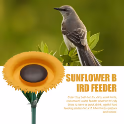 Sunflower Standing Bird Feeder Outdoor Bird Bath Feeder Bowl