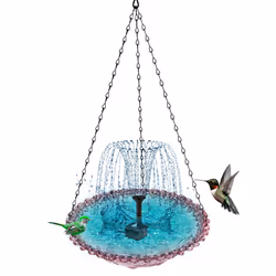 Solar Bird Bath Fountains Hanging Bird Baths for Outdoors