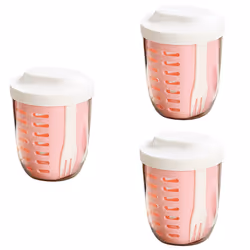 Salad cup, picnic fruit cup, double-layer drain cup,pink