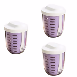 Salad cup, picnic fruit cup, double-layer drain cup,