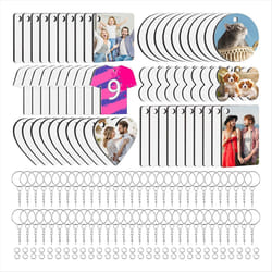 180 Pcs Sublimation Keychain Blanks, Sublimation Key Chains Bulk
